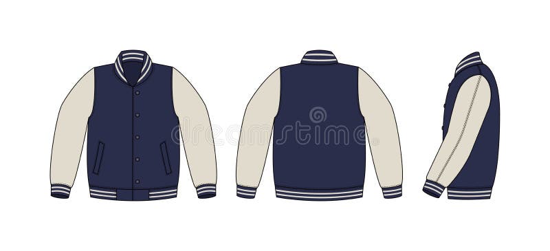 Premium Vector  Template varsity jacket vector illustration flat design  outline clothing collection