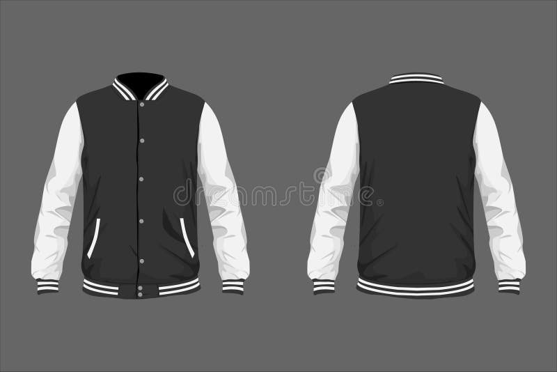 Download Varsity Jacket Grey And Green Mockup Stock Vector ...