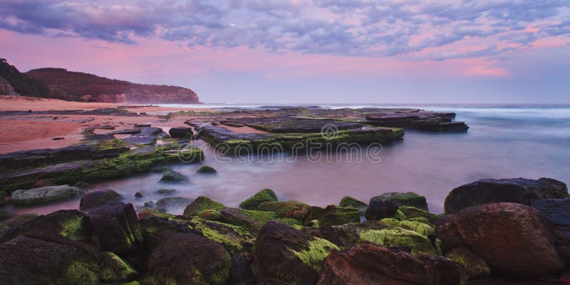 Vaschetta stabilita di Narrabeen dell'oceano immagini stock Vaschetta stabilita di Narrabeen dell'oceano immagini stock