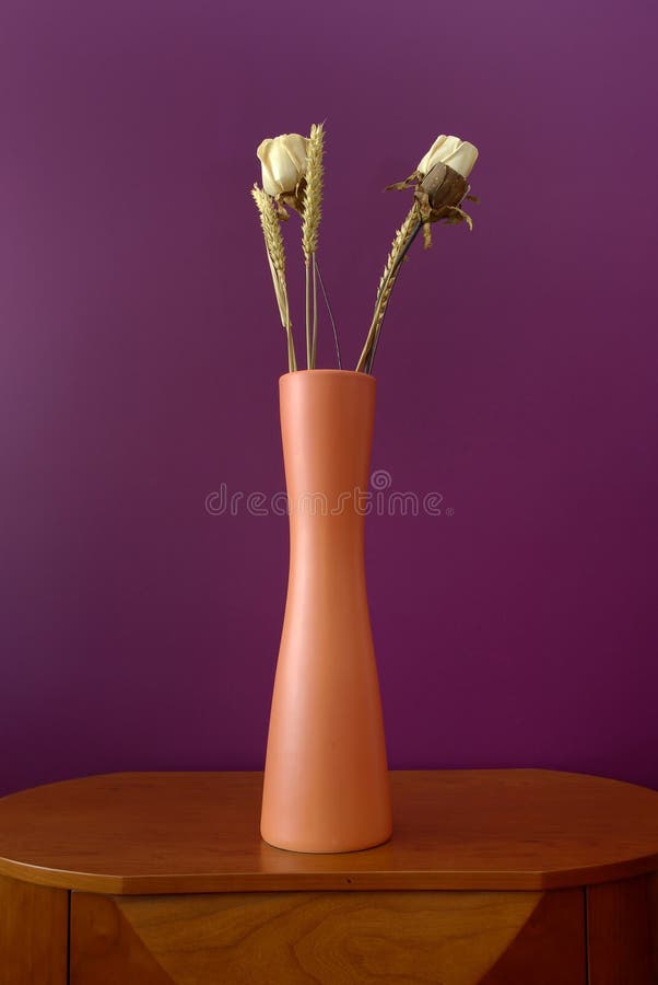 Orange vase stock photo. Image of nature, elegant, colorful 13910174