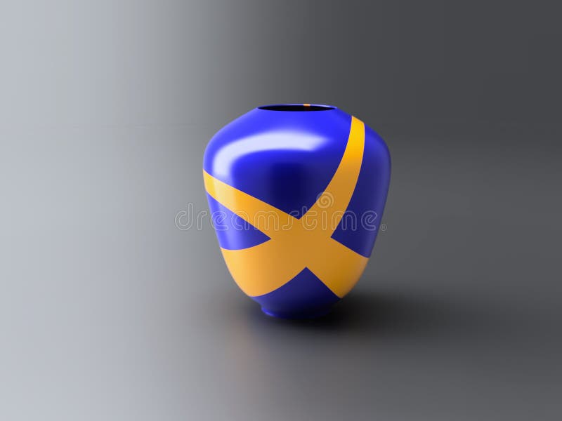 Vase dans l'image bleue illustration libre de droits