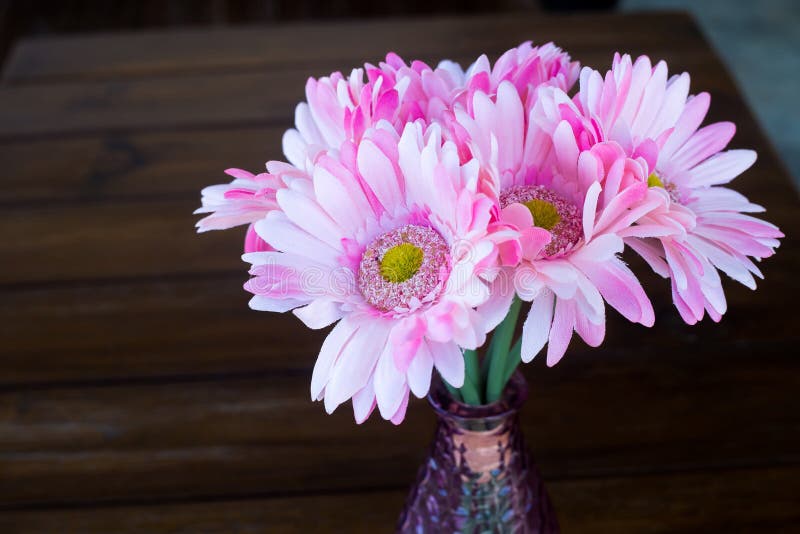 Vase Flower on WoodTable stock photo. Image of copy, mother 55873722