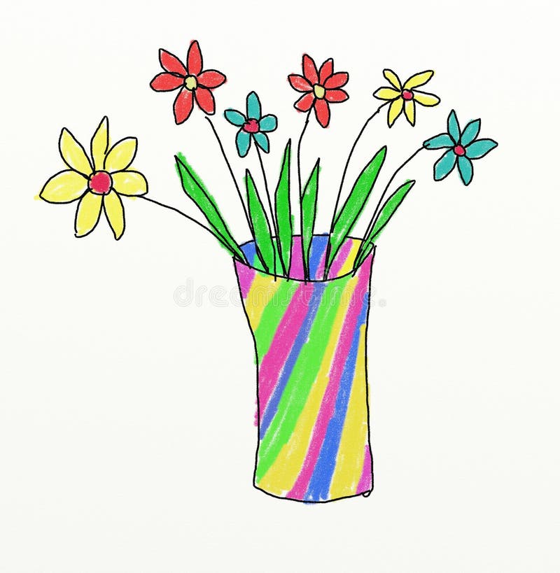 Flower vase drawing || flower vase drawing Simple - YouTube