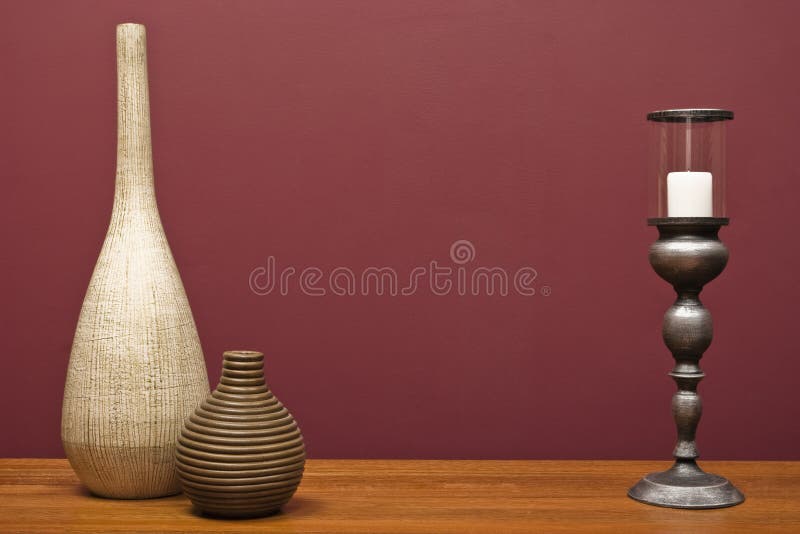 Vases and a candle holder stock photo. Image of horizontal 29474668