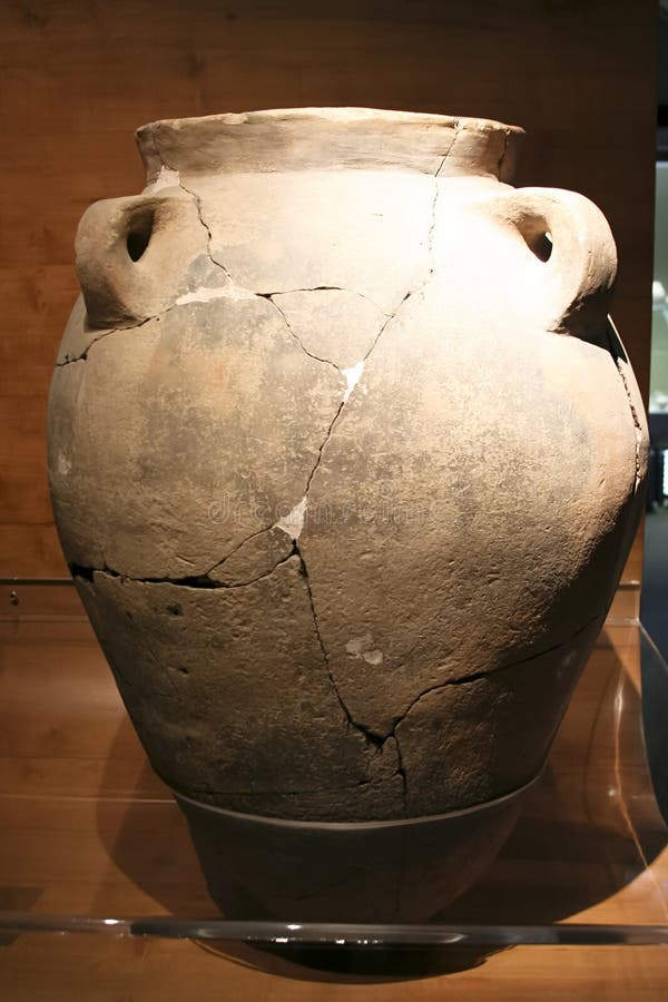 Details of restored ancient vase in archaeological museum. Details of restored ancient vase in archaeological museum.