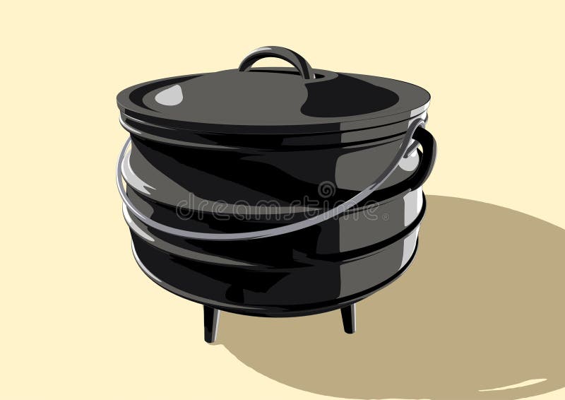 Vaso sudafricano di Potjie royalty illustrazione gratis Vaso sudafricano di Potjie royalty illustrazione gratis