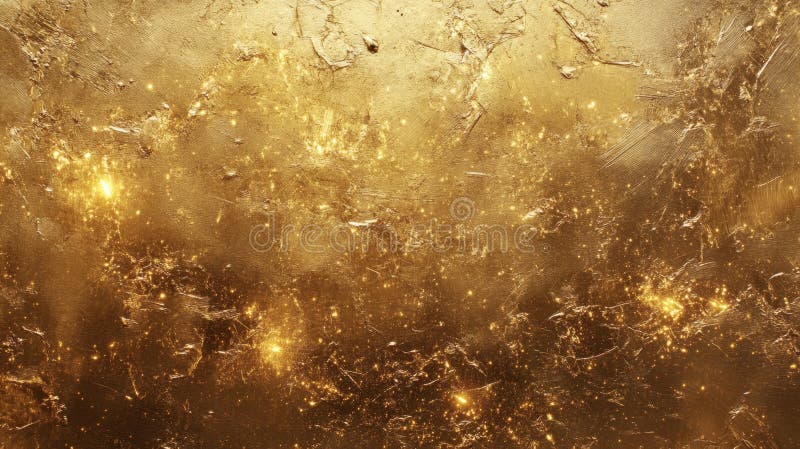 Vasos de aceite con partículas de oro y textura deslumbrantes. Explorar un lienzo cautivador con una textura de lámina dorada brillante adornada con partículas brillantes, perfecto para añadir un toque elegante a cualquier proyecto de diseño