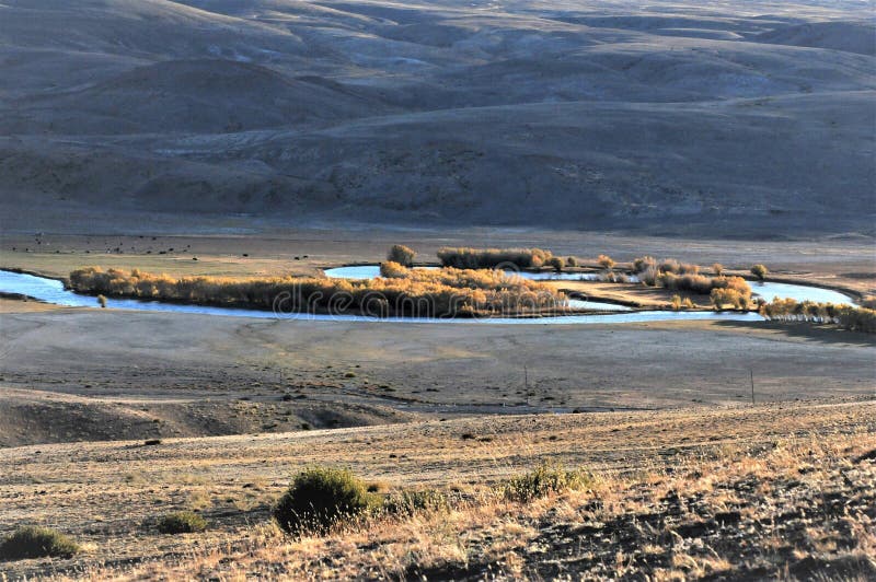 vast wild countryside of winter mongolia