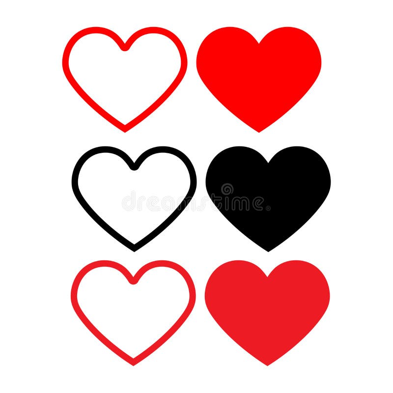 Vastgesteld pictogramhart Ontwerpelementen voor de dag van Valentine ` s royalty-vrije illustratie Vastgesteld pictogramhart Ontwerpelementen voor de dag van Valentine ` s royalty-vrije illustratie
