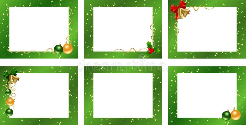 Vastgestelde decoratieve frames stock illustratie Vastgestelde decoratieve frames stock illustratie