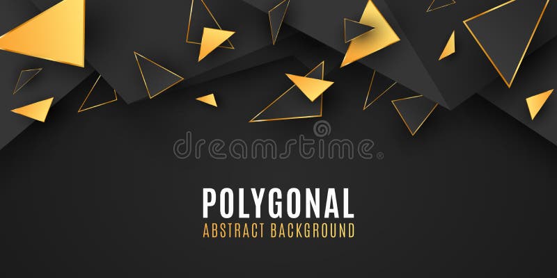 Vat geometrische vormen samen Modieuze achtergrond voor uw ontwerp Lage polystijl Chaotische vormen Abstracte zwarte en gouden dr vector illustratie Vat geometrische vormen samen Modieuze achtergrond voor uw ontwerp Lage polystijl Chaotische vormen Abstracte zwarte en gouden dr vector illustratie