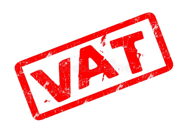 Vat Rubber Stamp on White Background Stock Illustration