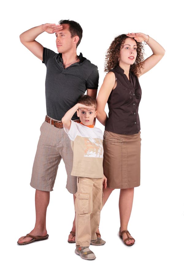 Vater, Sohn und Mutter suchen heraus nach etwas stockfotos Vater, Sohn und Mutter suchen heraus nach etwas stockfotos