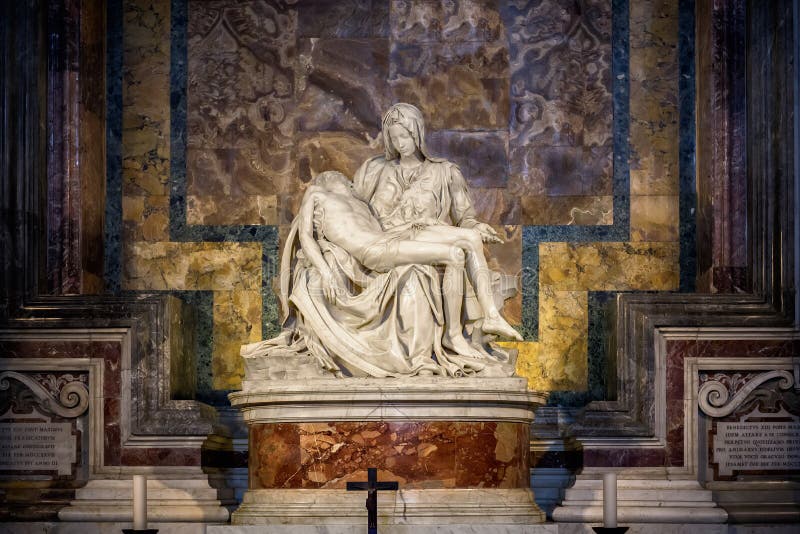 Rome, Vatican: The Piety of the Vatican or Pieta by Michelangelo Buonarroti