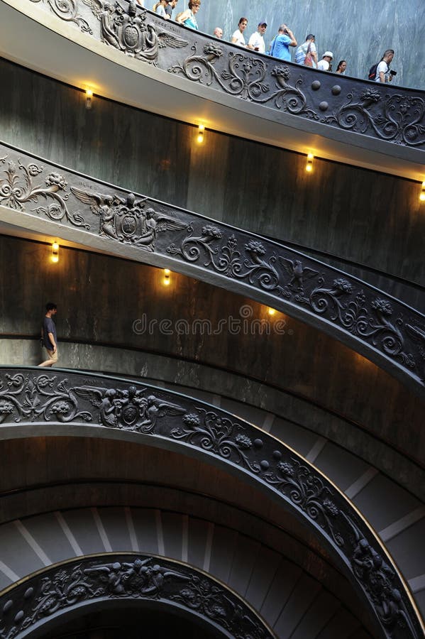 Bramante Spiral staircase, Vatican Museum, Vatican City, Italy royalty free stock photography