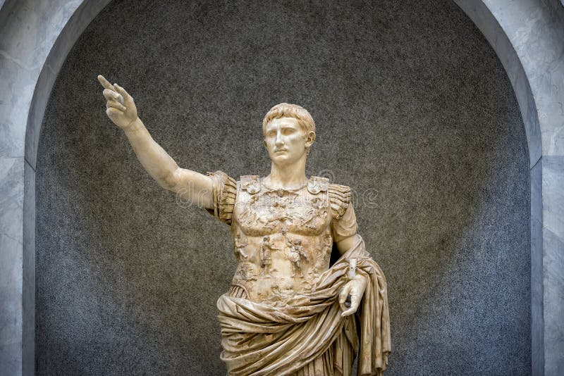 Vatican Museums - Roman sculpture: Statue of the Augustus of Prima Porta.