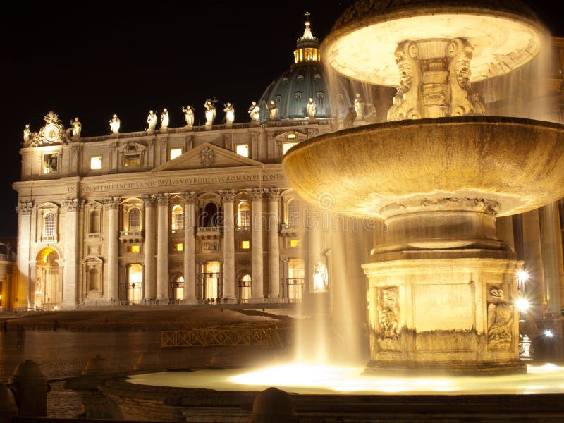 Vatican nachts lizenzfreie stockfotos Vatican nachts lizenzfreie stockfotos