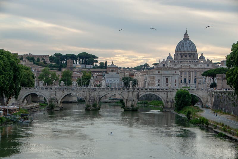 Vatican view from a bridge stock photo. Image of travel 155122884