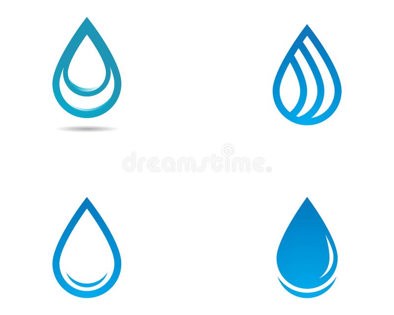 Vattendroppe Logo Template royaltyfri illustrationer Vattendroppe Logo Template royaltyfri illustrationer