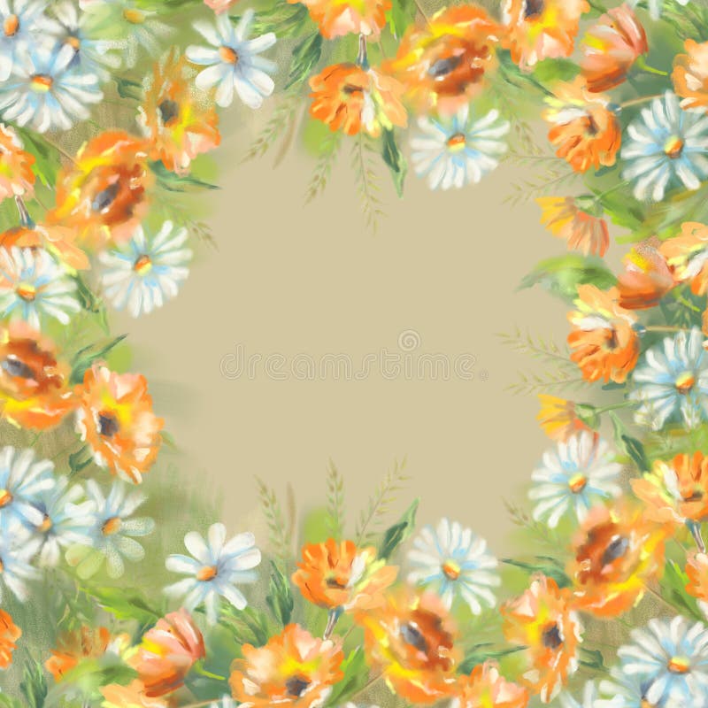 Vattenfärg målade blommor royaltyfri illustrationer Vattenfärg målade blommor royaltyfri illustrationer