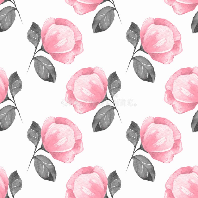 Vattenfärgbakgrund med rosa blommor royaltyfri illustrationer Vattenfärgbakgrund med rosa blommor royaltyfri illustrationer