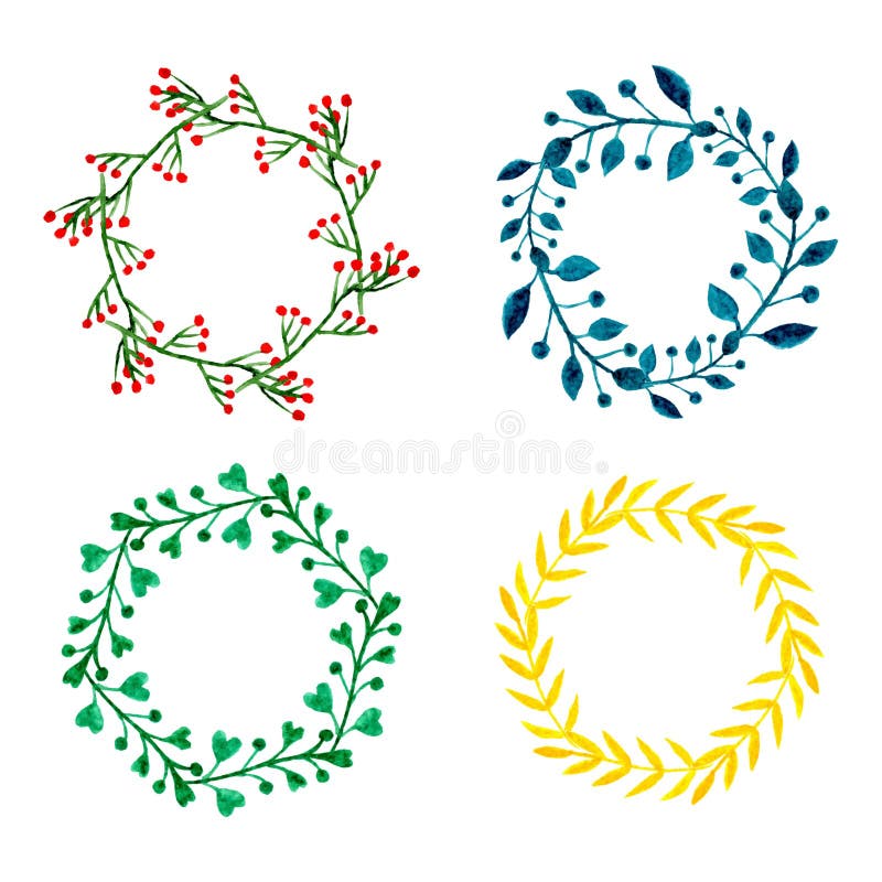 Vattenfärgen blommar kransuppsättningen Blom- rund ramsamling Hand målad bröllop- eller hälsningkortgarnering Vektor isolerad el royaltyfri illustrationer Vattenfärgen blommar kransuppsättningen Blom- rund ramsamling Hand målad bröllop- eller hälsningkortgarnering Vektor isolerad el royaltyfri illustrationer