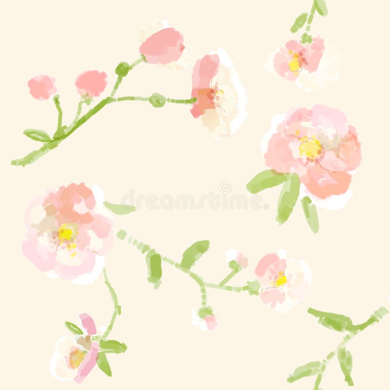 Vattenfärgmålningtyg, repeatable textilmodell royaltyfri illustrationer Vattenfärgmålningtyg, repeatable textilmodell royaltyfri illustrationer