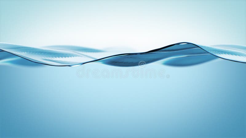 Vattentäkt för vacker vattenyta, sömlös. rent blått vatten som strömmar i långsam rörelse loopade 3d-animering 4k ultra