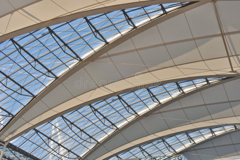 Vaulted ceiling at Munich Airport