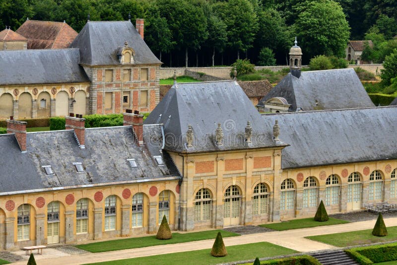 Vaux Le Vicomte Francja Lipiec 22 2017 : Historyczny Zamek Zbudowany ...