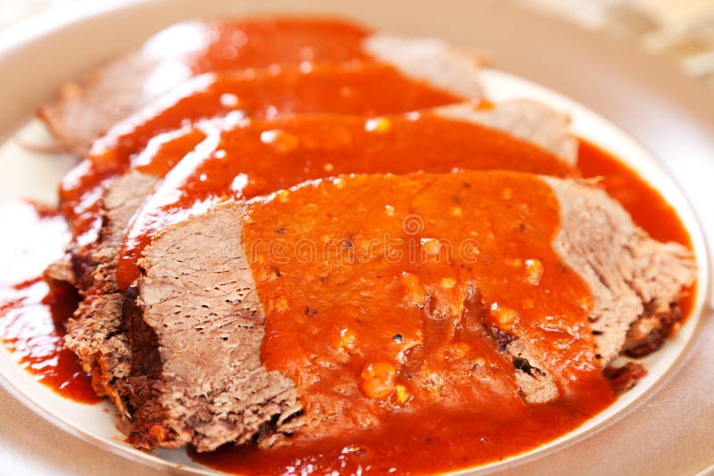 Veal with tomato sauce stock photo. Image of cooked, single 49292252