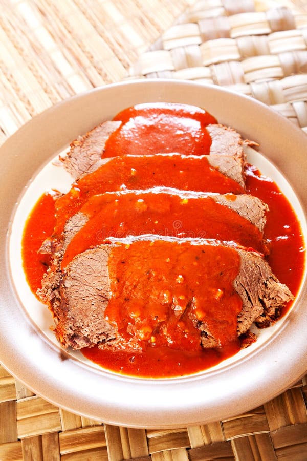 Veal with tomato sauce stock image. Image of 1000015730 49344145