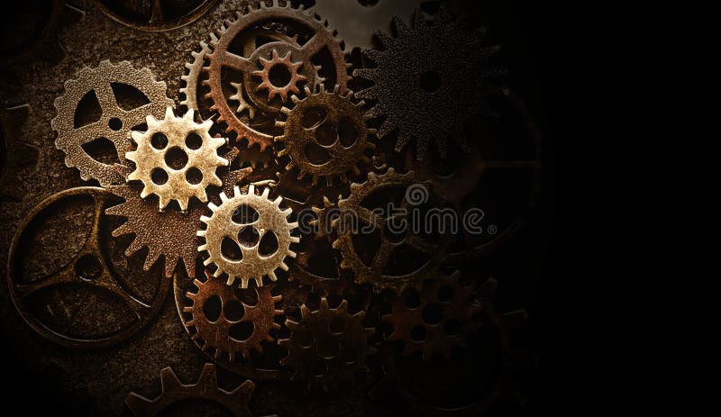 Ingranaggi vecchi assortiti fotografie stock libere da diritti