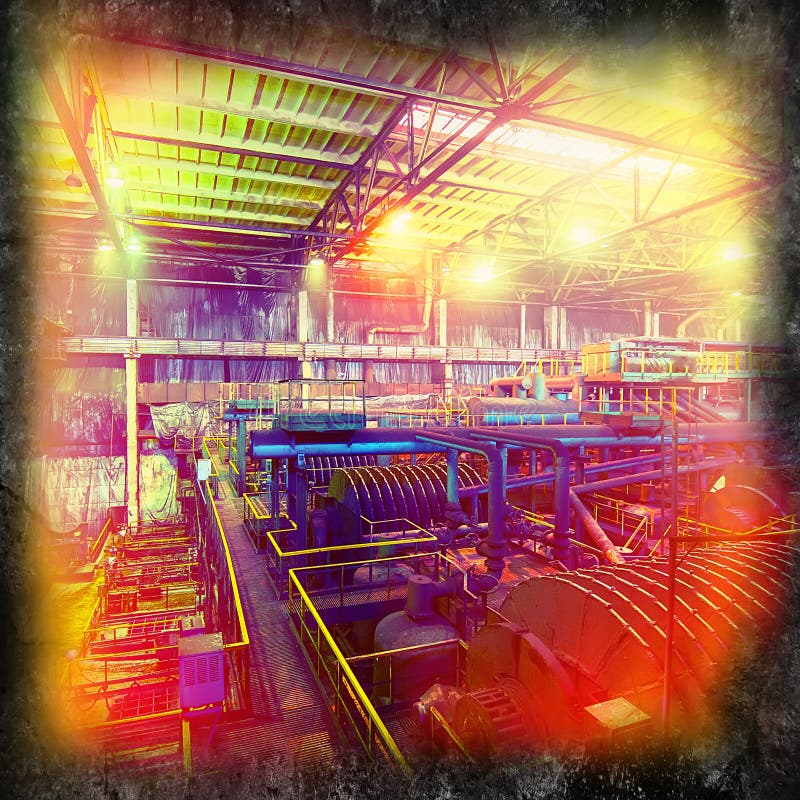 Vecchi stabilimenti industriali fotografia stock Vecchi stabilimenti industriali fotografia stock