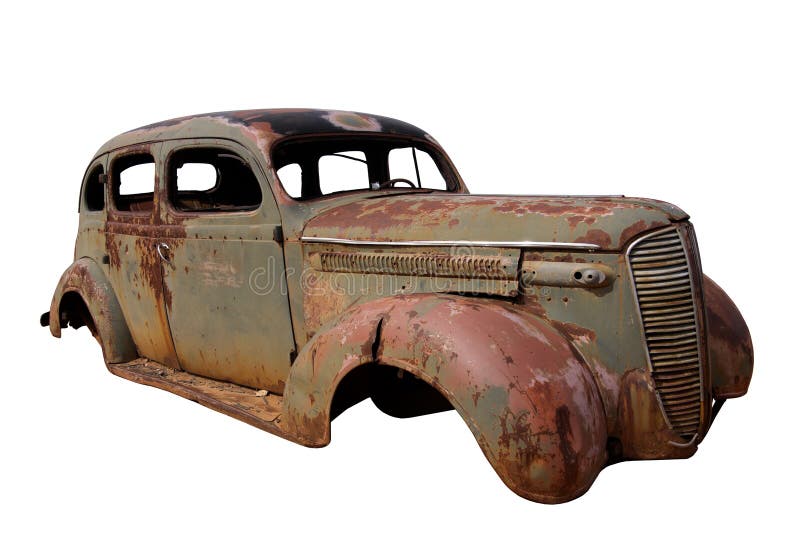Vecchia automobile arrugginita immagine stock libera da diritti Vecchia automobile arrugginita immagine stock libera da diritti