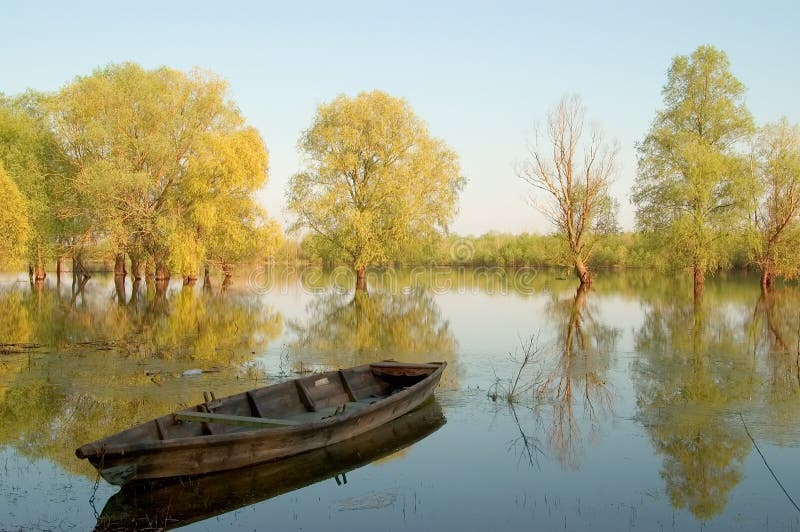 Vecchia barca di legno fotografia stock libera da diritti