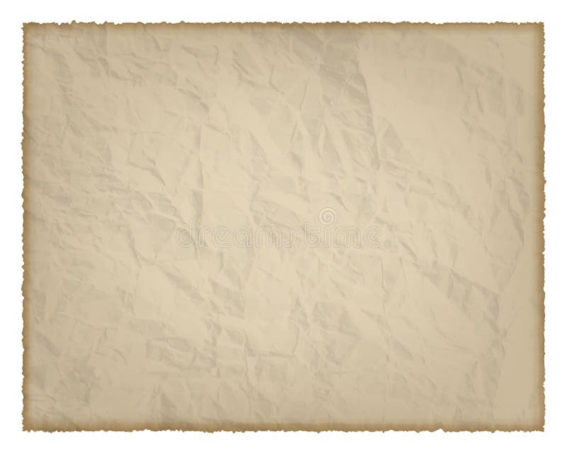 Vecchia carta con bordi bruciati illustrazione vettoriale