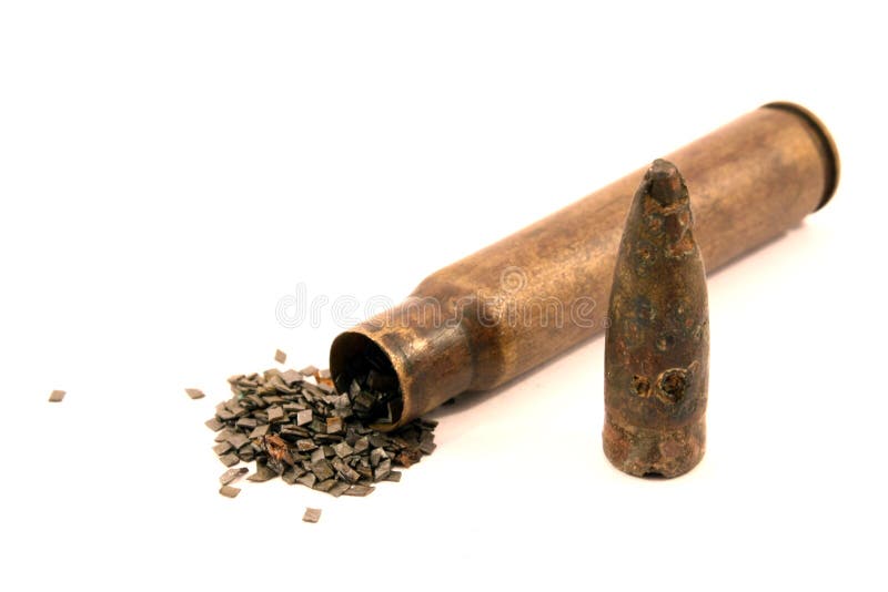 The image with sleeve, gunpowder and bullet. It can be used for illustration of articles, in adwertising, polygraphy and design. The image with sleeve, gunpowder and bullet. It can be used for illustration of articles, in adwertising, polygraphy and design