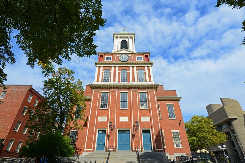 Vecchia Chiesa Ad Ovest, Boston, Massachusetts, U.S.a. Fotografia Stock