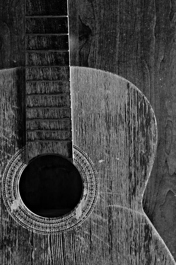 Charra Acustica In Bianco E Nero Contro Un Bianco SH Immagine Stock - Foto 9