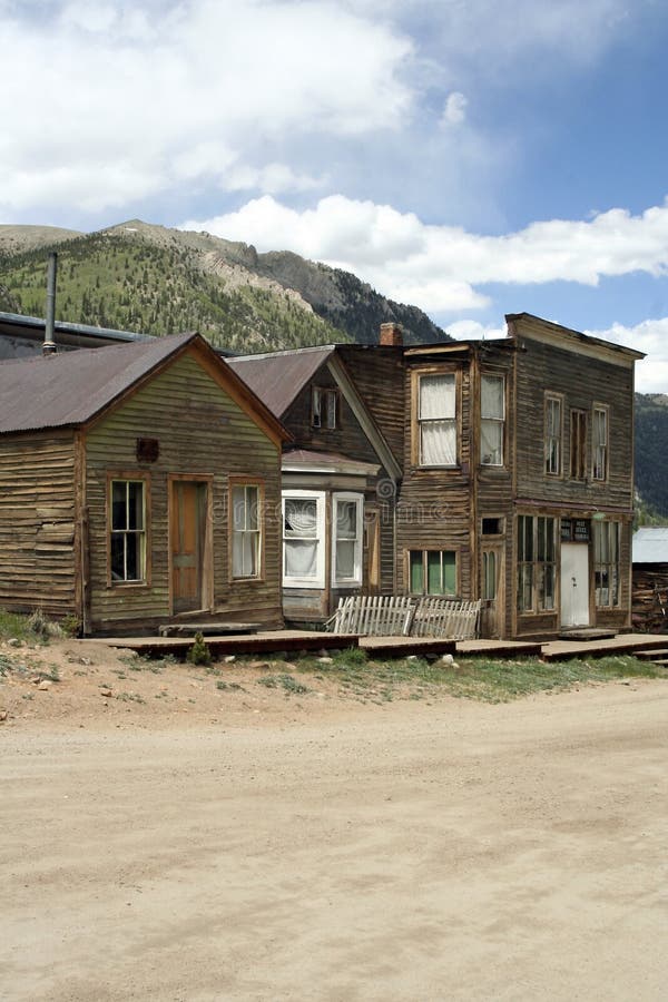 The remains of a ghost town in the Rocky Mountains. Many towns were built around the mining industry, and later abandoned. The remains of a ghost town in the Rocky Mountains. Many towns were built around the mining industry, and later abandoned.