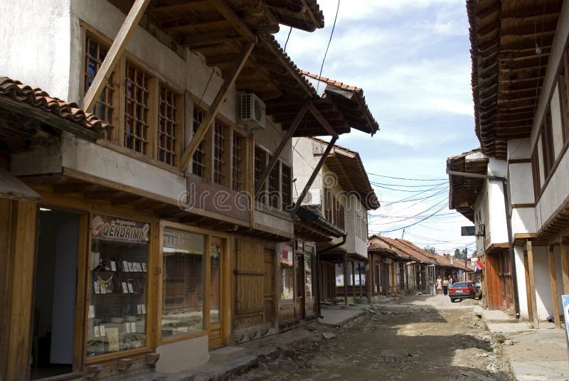 Vecchia città, Gjakova, il Kosovo fotografia stock Vecchia città, Gjakova, il Kosovo fotografia stock