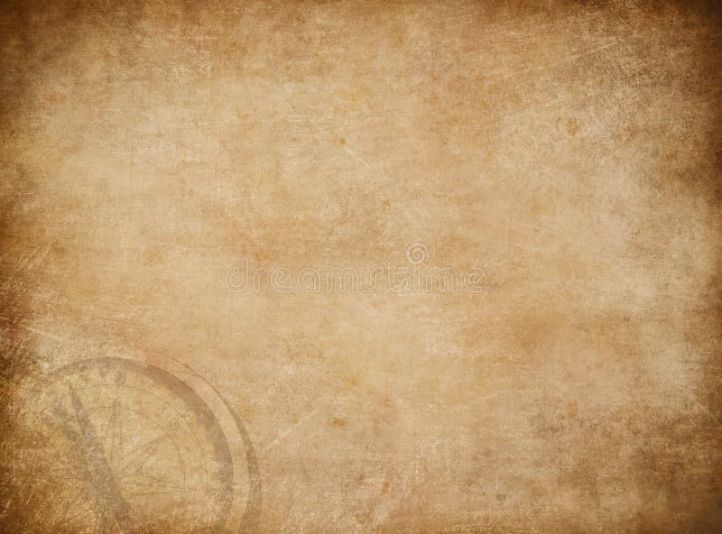 Vecchia mappa del tesoro dei pirati con il fondo della bussola illustrazione vettoriale Vecchia mappa del tesoro dei pirati con il fondo della bussola illustrazione vettoriale