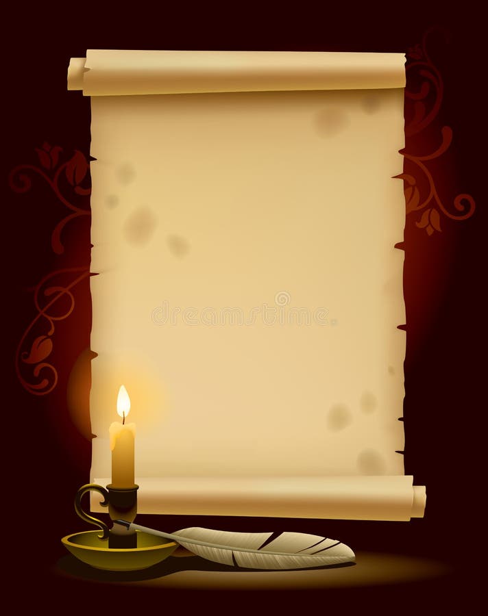 Vecchia pergamena illustrazione vettoriale. Illustrazione di titolo
