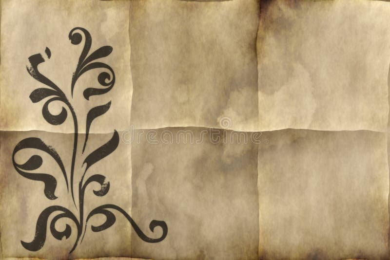 Vecchia pergamena di carta floreale royalty illustrazione gratis Vecchia pergamena di carta floreale royalty illustrazione gratis