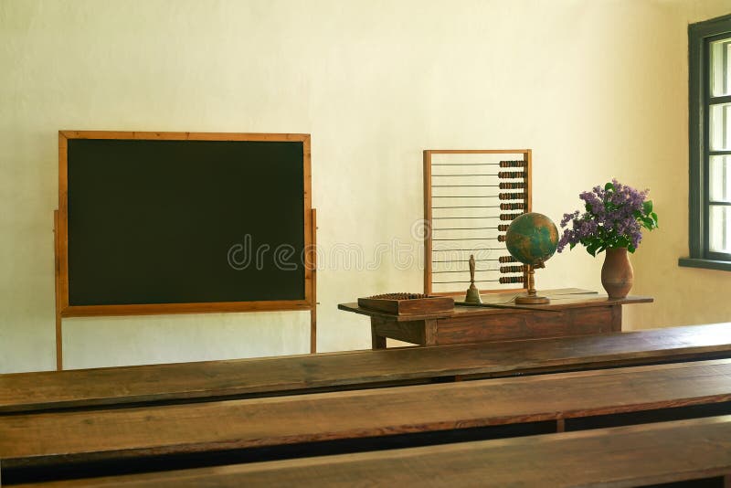 Vecchia scuola rurale fotografia stock