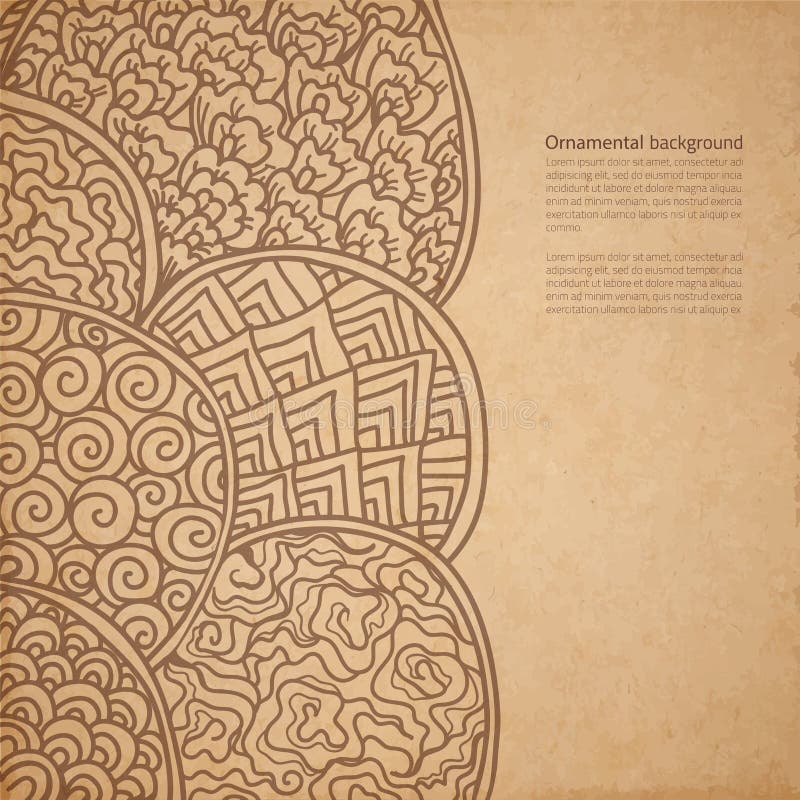 Vecchia struttura di carta d'annata con il ornam orientale tradizionale di vettore illustrazione vettoriale Vecchia struttura di carta d'annata con il ornam orientale tradizionale di vettore illustrazione vettoriale