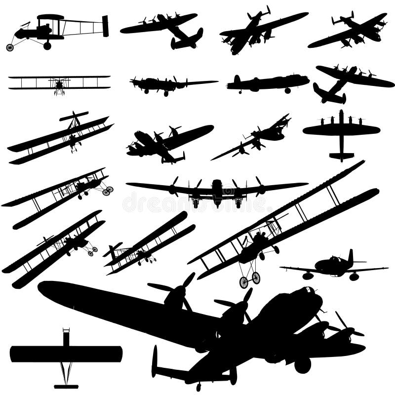 Vecchio aereo illustrazione vettoriale Vecchio aereo illustrazione vettoriale