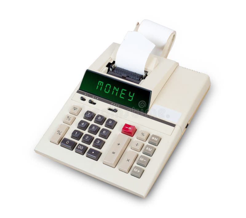 Vecchio calcolatore - soldi