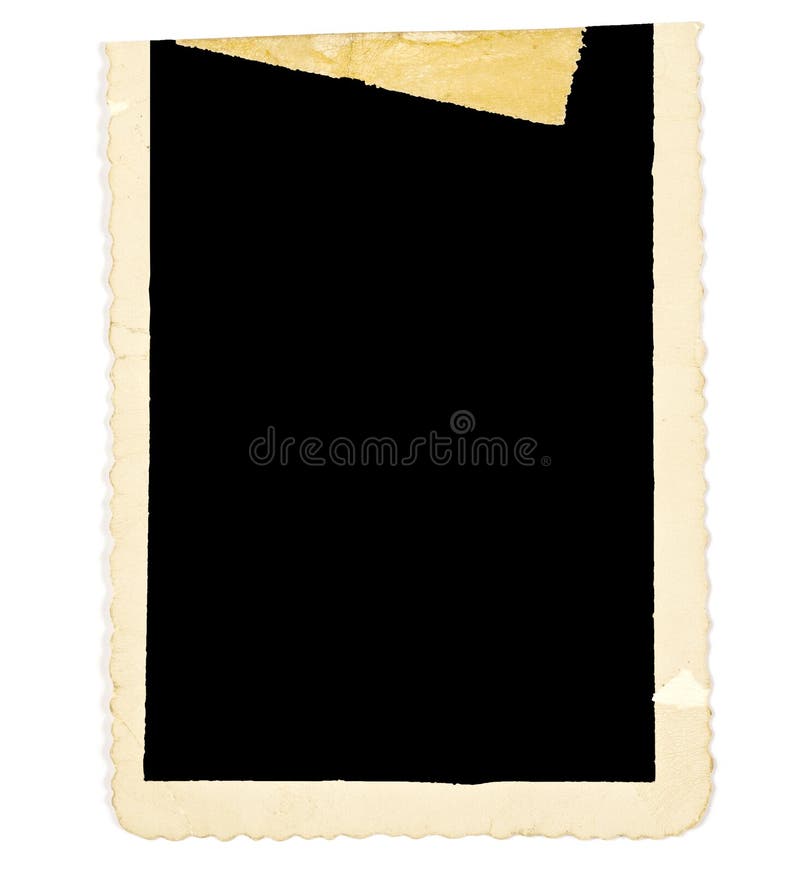 Vecchio confine indossato della foto con nastro adesivo sbiadito fotografia stock Vecchio confine indossato della foto con nastro adesivo sbiadito fotografia stock
